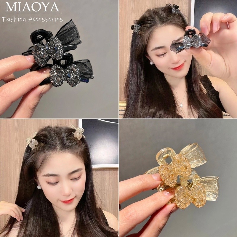 Kẹp Tóc Hình Nơ Đính Đá Thời Trang Cho Nữ