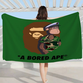 Bape Khăn Terry Một Mặt In Mềm Thấm Hút Vải Terry Khăn Tắm Khăn Đi Biển Cuộc Sống Gia Đình Đồ Dùng Phòng Tắm