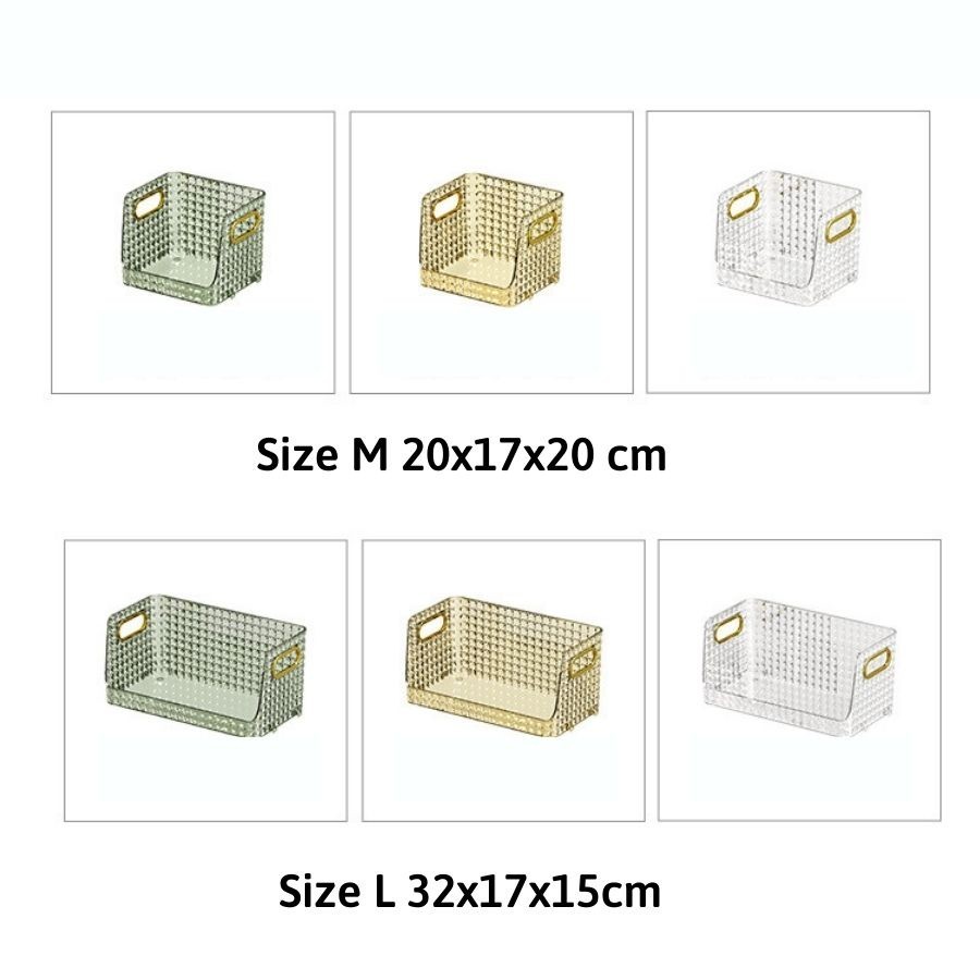 Kệ Đựng Mĩ Phẩm, Khay Đựng Đồ Họa Tiết Kim Cương Nổi Sang Trọng Có Thể Xếp Chồng Q064