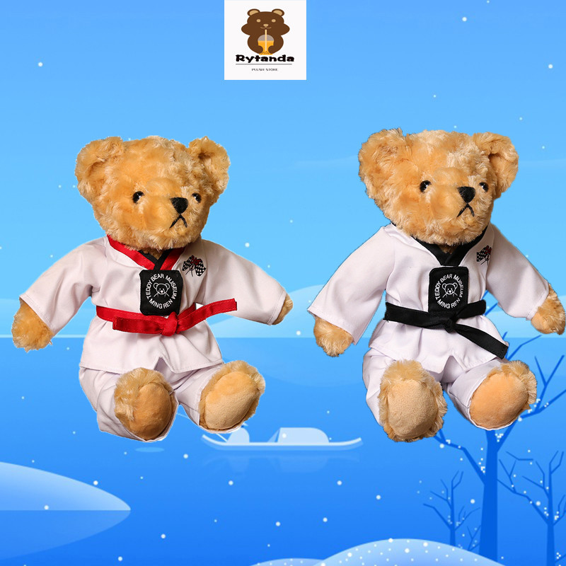 Rytanda Gấu Nhồi Bông Taekwondo Dễ Thương Cho Bé Gấu Teddy Búp bê Gấu dễ thương Gối ôm cho trẻ em Quà sinh nhật Bạn gái Quà tặng Trang trí nhà
