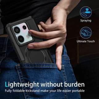 Dành Cho Redmi Note 13 Pro / Note 14 Pro 5G Ốp điện thoại Có Giá Đỡ Vòng PC Cứng Cạnh TPU Mềm Cấp Quân Sự Chống Rơi Vỏ Mỏng Chống Sốc
