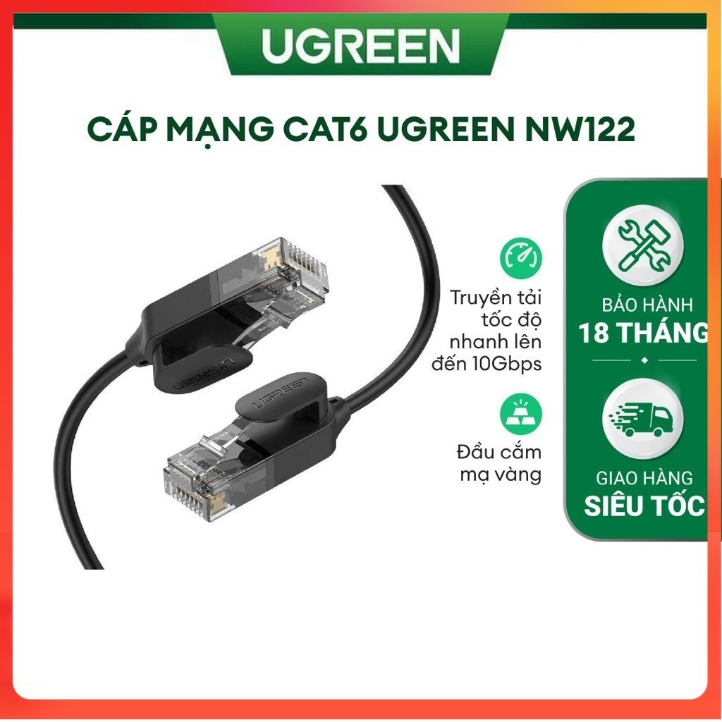 Dây cáp mạng Ethernet chuẩn CAT6A đầu cắm RJ45 siêu mỏng hỗ trợ tốc độ ...