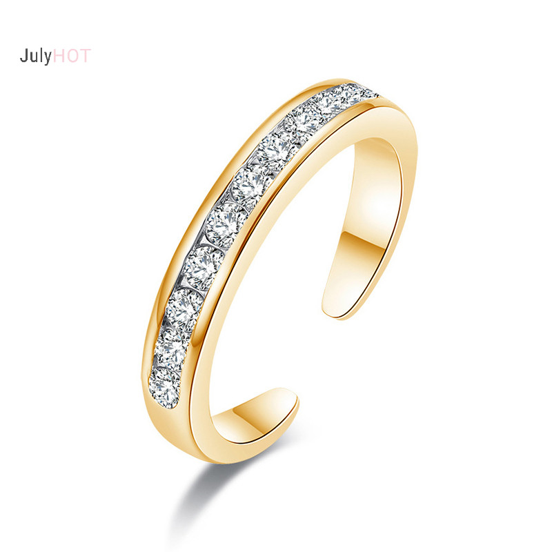 Julyhot 3 Chiếc Ngón Chân Nhẫn Bộ Nữ 18K Vàng Xẻng Có Thể Điều Chỉnh Đơn Giản Hoa Nhẫn Trang Sức Bãi Biển Massivedeals