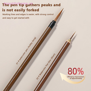 [Beautifulhome] Nail Art Wolf Hair Brush Pen Gel Paing Wire Draw Pen Liner Polish Brushes Dụng cụ thiết kế móng tay [làm đẹp]