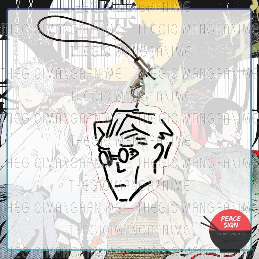 Móc dây treo điện thoại JUJUTSU KAISEN ver NGÁO in hình Chú thuật hồi chiến anime mica acrylic móc khóa dễ thương
