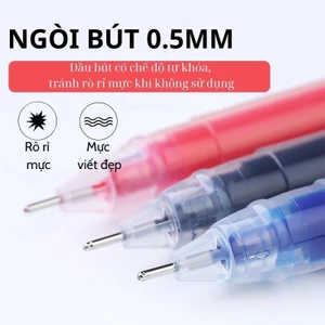 Bút Gel bút bi nước văn phòng mực gel 0.5mm, mực đều nét chữ đẹp/ Bút học sinh sinh viên, nhân viên văn phòng
