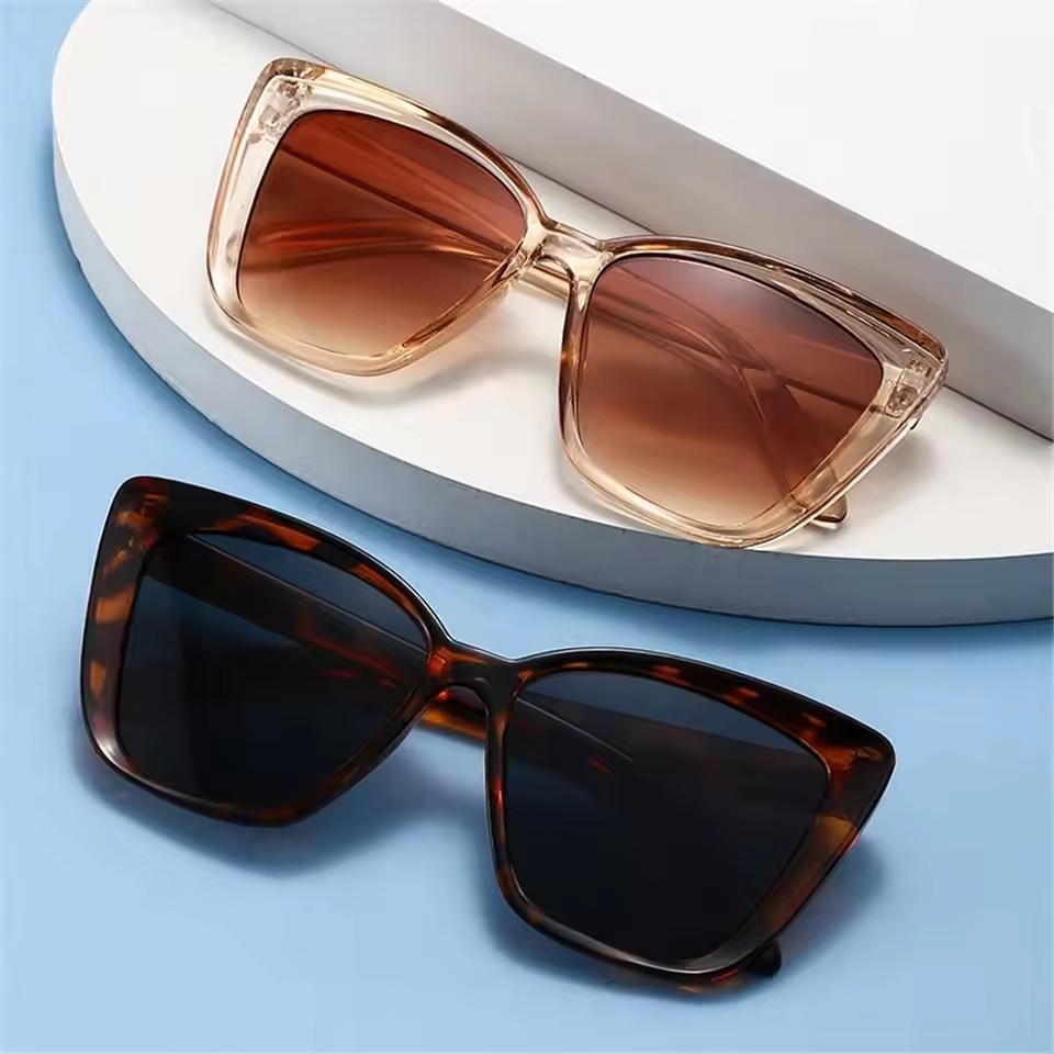 Kính râm hình vuông mắt mèo - Phong cách Punk Big Frame Sunnies dành cho nam giới - Kính râm cổ điển chống tia cực tím để lái xe, du lịch, câu cá - Thời trang cổ điển, Hợp thời trang cá tính