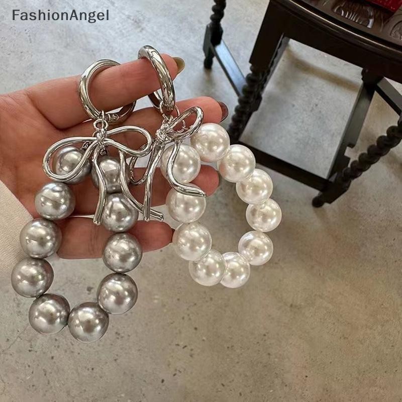 Fashionangel Phong Cách Hàn Quốc Ngọc Trai Hạt Nơ Túi Charm Hạt Dây Xích Móc Khóa Dành Cho Nữ Cô Gái Ba Lô Chìa Khóa Ô Tô Mặt Dây Chuyền Trang Trí Phụ Kiện VN