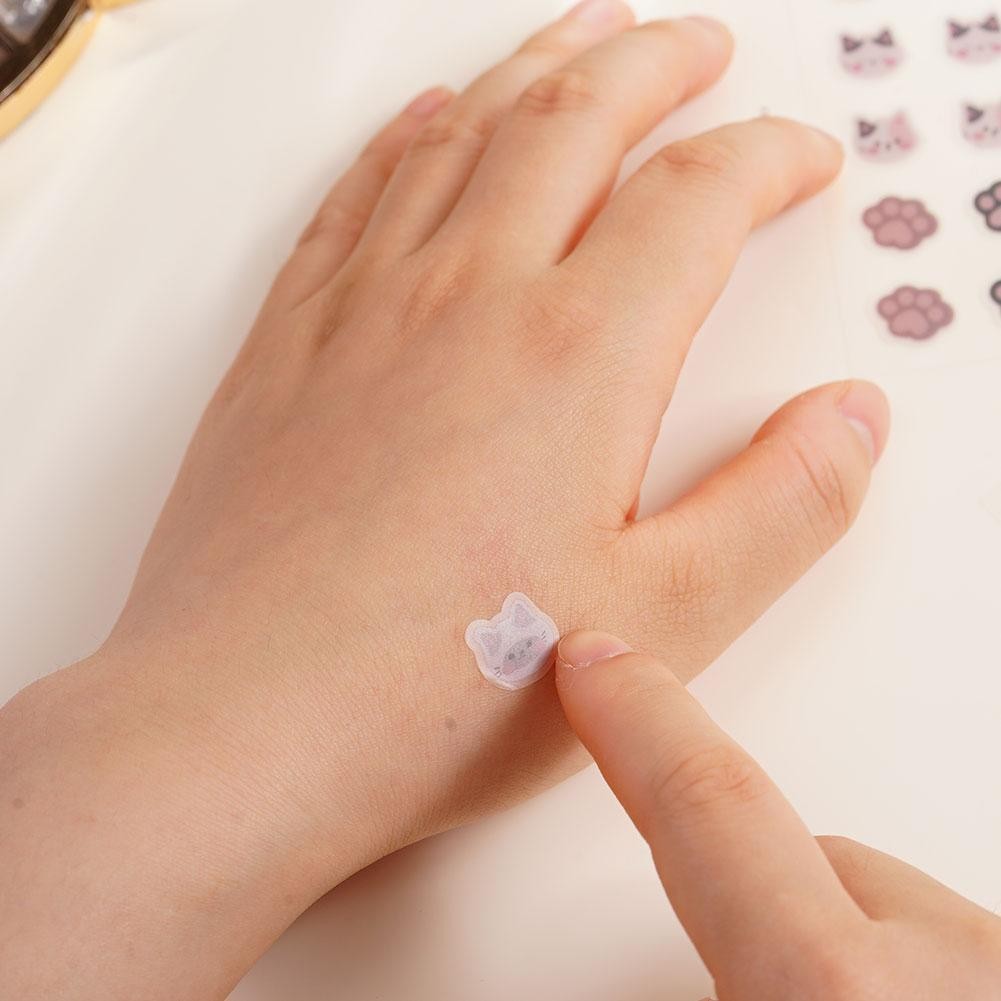 Learever Cute Cat Pe Acne Patch Miếng dán che mụn thoáng khí di động U3r1