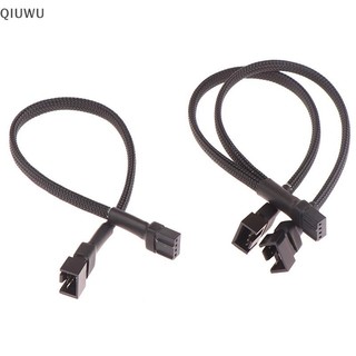 Qiuwu 1 Cáp chia quạt 4pin Cáp chuyển đổi 1 đến 1 2 3 4 Bộ chia quạt CPU máy tính Phụ kiện cáp nguồn mở rộng quạt PC.