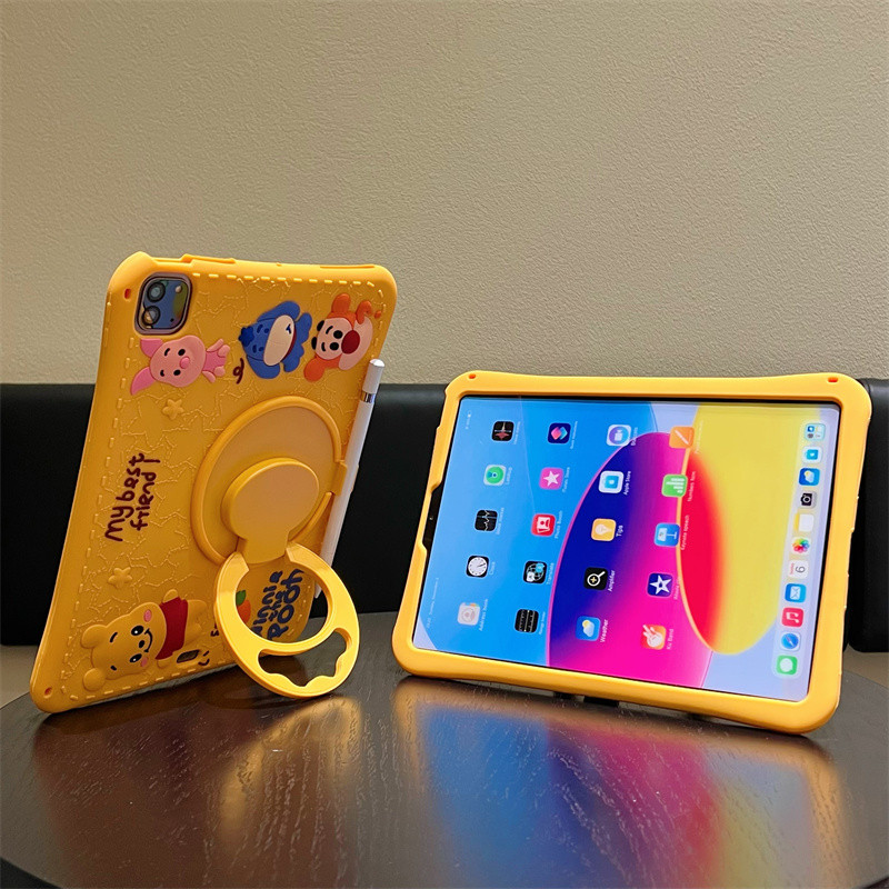 Ốp lưng gấu vàng dễ thương Tương thích với Mini 1 2 3 4 5 6 7 IPad 5 6 7 8 9 10 Air Air Air1 Air2 Air3 Air4 Air5 Air6 M2 10.9 "Pro9.7 Pro10.5 10.2" Pro11 2018 2020 2021 2022 M4 2024
