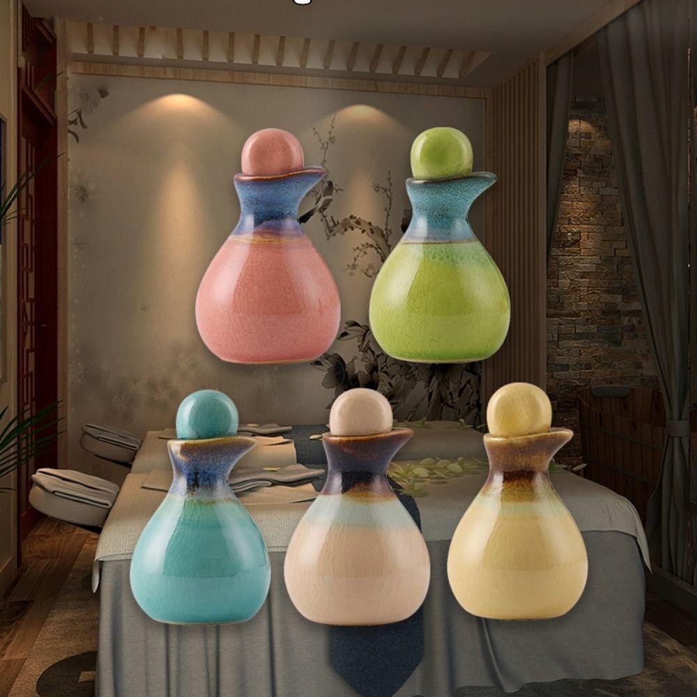Bình Tinh Dầu HARRIETT, Chai Nước Hoa Vintage Có Thể Đổ Lại, Hộp Đựng Mỹ Phẩm Mini Bền Gốm Đa Năng Sản Phẩm Làm Đẹp