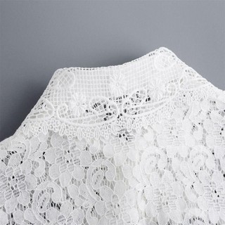 Khăn choàng và áo len chống nắngpure cotton, cổ giả hoa ren, dễ thương dành cho nữ