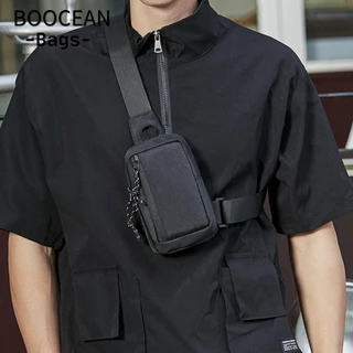 BOOCEAN Túi đeo vai nam, Túi ngực Mini, Túi điện thoại du lịch sang trọng Túi đeo chéo nam