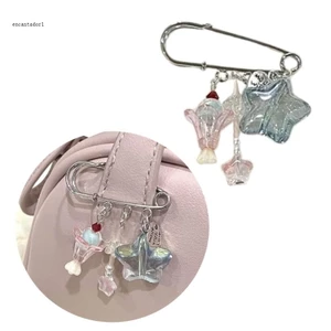 ✿ Thời Trang Nhựa Ngôi Sao Hạt Mặt Dây Chuyền Thổ Cẩm Cho Nữ Cô Gái Phong Cách Túi Xách Trang Trí