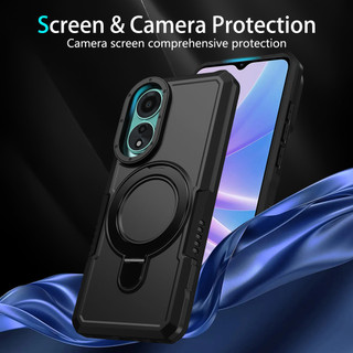 Dành Cho OPPO A78 5G / A58 4G Ốp điện thoại Có Giá Đỡ Vòng PC Cứng Cạnh TPU Mềm Cấp Quân Sự Chống Rơi Vỏ Mỏng Chống Sốc