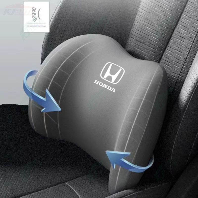 【 Gối tựa đầu & thắt lưng 】 Honda Giảm mệt mỏi - Bảo vệ cổ & vai - Lõi xốp nhớ - Đồng hành lái xe tối ưu cho City Hrv Civic Wrv Brio BRV Fit Accord Vezel