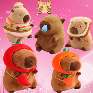 Bct Capybara Búp bê Nosy Gấu Rau Capybara Đồ chơi sang trọng Búp bê Capybara dễ thương Phong cách Hamburg Búp bê gấu ngáy làm quà tặng sinh nhật cho trẻ em và quà tặng bạn gái