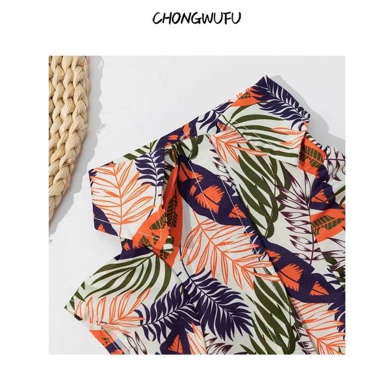 Quần áo thú cưng Áo sơ mi Hawaii cho chó thoáng khí Top Xu hướng thời trang Quần áo cho chó mèo