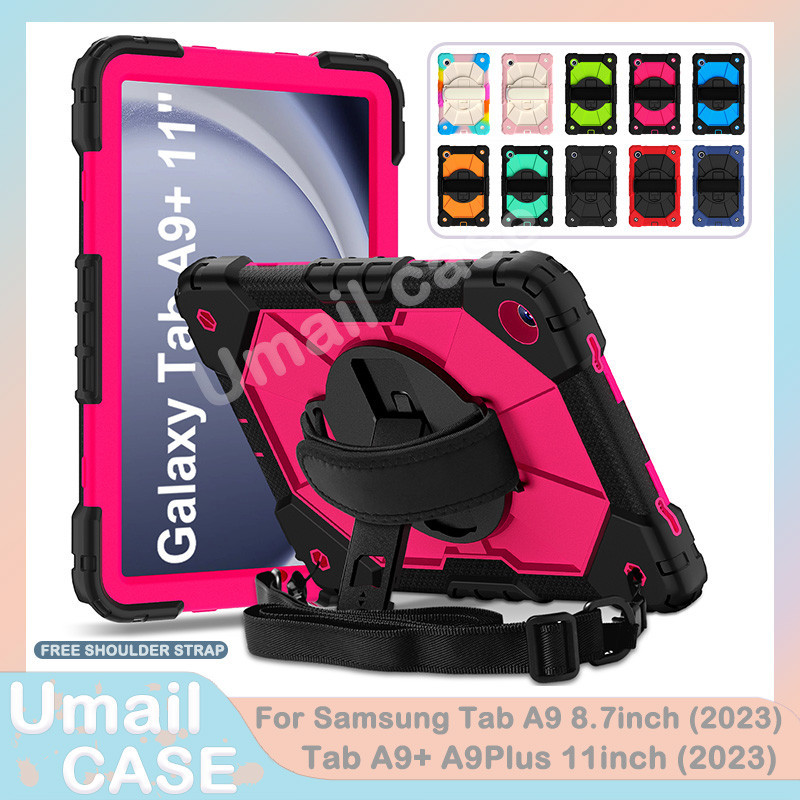 Ốp Chống Sốc Chắc Chắn Cho Samsung Tab A9 X110 X115 A9 + A9 Plus X210 X215 360° Hộp đựng máy tính bảng dây đeo tay xoay