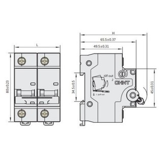 (HCM) Cầu dao an toàn MCB NXB-125, 2Pha - 80A,100A,125A dòng cắt 10kA Hãng CHINT (Hàng chính hãng xuất khẩu)