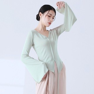 Khiêu vũ cổ điển Chia tay Trumpet Phong cách dân tộc Trung Quốc Áo sơ mi đáy khiêu vũ Huấn luyện cơ bản hàng ngày Áo sơ mi đáy cơ bản hàng ngày Đồng phục huấn luyện cơ bản cho nữ Đồng phục khiêu vũ cổ điển hợp thời trang Phong cách dân tộc Trung Quốc Áo s
