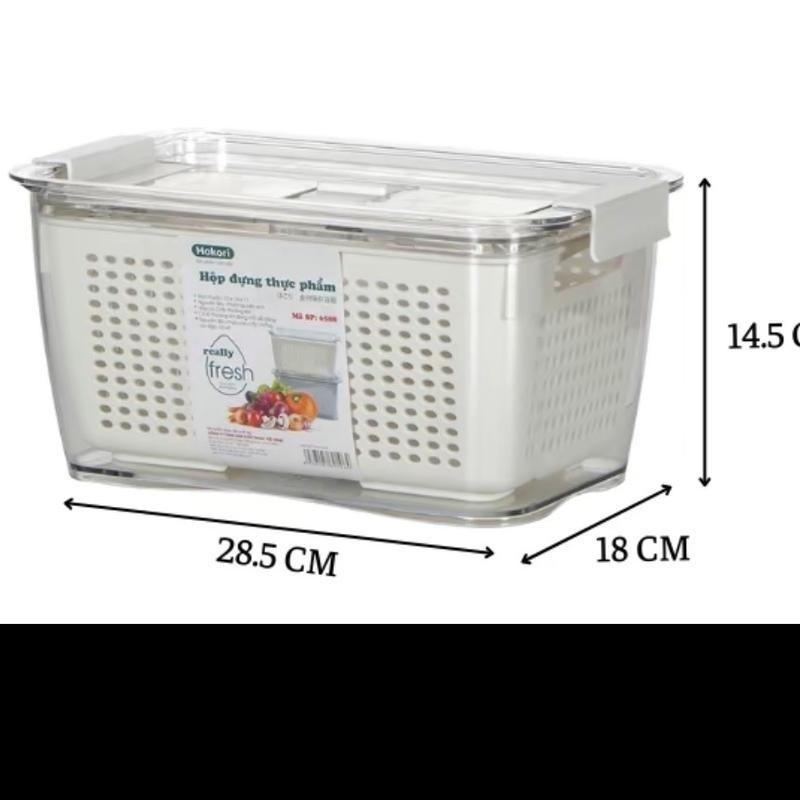 [FURNI HOME] Hộp Đựng Thực Phẩm 2 Lớp Để Tủ Lạnh Có Lỗ Thoát Khí Cao Cấp Hokori Nhựa Việt Nhật | BigBuy360 - bigbuy360.vn
