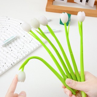 [Mực Đen] Bút Bi Silicon Thân Mềm Hoa Đổi Màu Dưới Nắng Lúc Lắc, Bút Bi Mực Gel Khô Nhanh