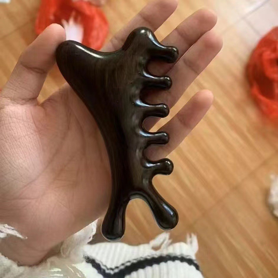 [Hướng dương] ❆ ❈ ❈ ❈ Lược massage da đầu Meridian Brush massage toàn thân dụng cụ cạo mặt máy mát xa vai và cổ