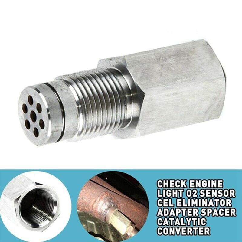 TMOY M18 * 1.5 O2 Miếng đệm cảm biến oxy CEL Eliminator, Kiểm tra đèn động cơ, Trình mô phỏng chất xúc tác, Bộ chuyển đổi bằng thép không gỉ 304 TCS