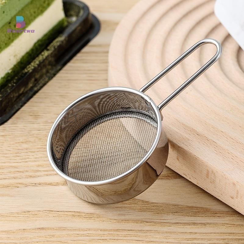 < Beartwo > Máy lắc bột lưới mịn bằng thép không gỉ Máy lắc bột cho sô cô la Matcha Dụng cụ làm bánh đẹp