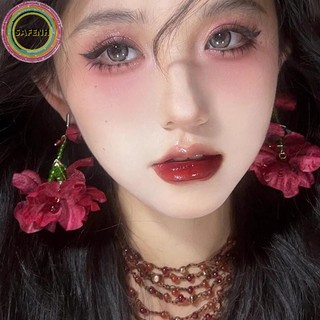 Safenh Lãng Mạn Retro Phóng Đại Hoa Hồng Đỏ Thả Bông Tai Nữ Bầu Không Khí Mô Phỏng Hoa Kỳ Nghỉ Tính Khí Bông Tai VN