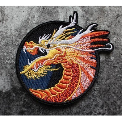 Patch vải velcro đầu rồng dán ba lô, nón , quần áo , túi xách _tactical
