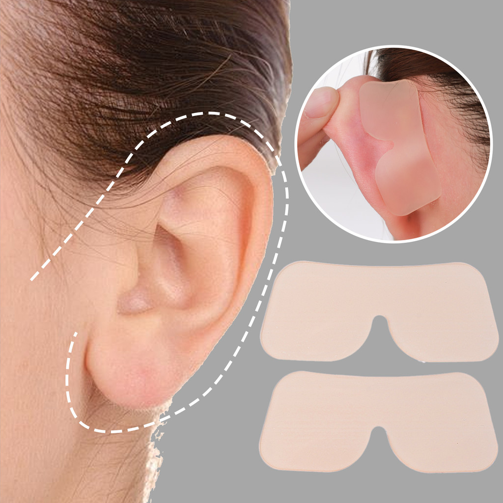 4 Cặp Miếng Dán Tai Silicon Elf Vô Hình - Keel Hỗ Trợ Bướm 5D - Hiện Vật Hỗ Trợ Tai - Màu Da, Có Thể Tái Sử Dụng, Chống Thấm Nước, Tự Dính Tai - Dụng Cụ Làm Đẹp