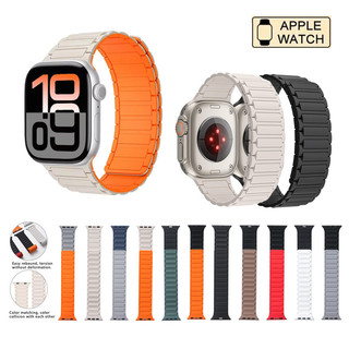 Dây đeo silicon mềm từ tính MỚI cho Apple Watch 10 Band 46mm 42mm Ultra 2 49mm Vòng đeo tay iWatch 9 8 7 6 5 SE 45mm 41mm 44 / 40mm Dây đeo cổ tay