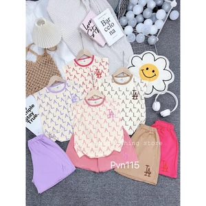 bộ bé gái size đại quảng châu 15-35kg, bộ cộc bé gái baby three cao cấp 7 8 9 10 tuổi