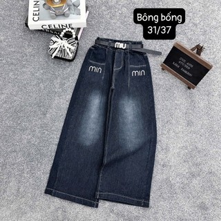 30-37kg Quần bò ống suông Min size đại cho bé gái