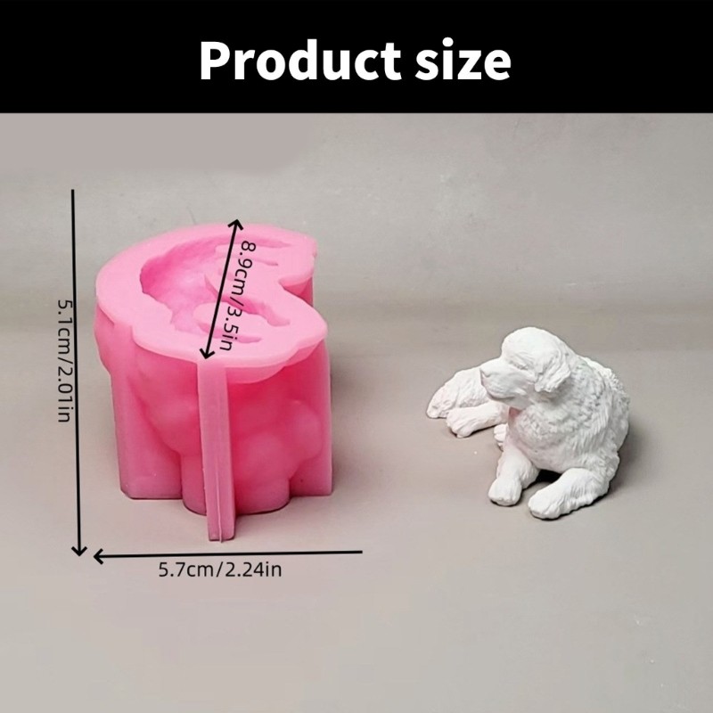Inste 3D Tượng Động Vật Cho Chó Khuôn Silicon Xà Phòng Fondant Khuôn Silicon