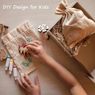 [Vận chuyển nhanh] Túi lưu trữ HOMELYHUB 10 chiếc, Túi quà tặng bố sức chứa lớn có dây rút, Túi vải lanh chống bụi