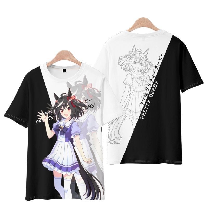 Áo thun cosplay Uma Musume Pretty Derby, thiết kế 3D, thoáng mát mùa hè