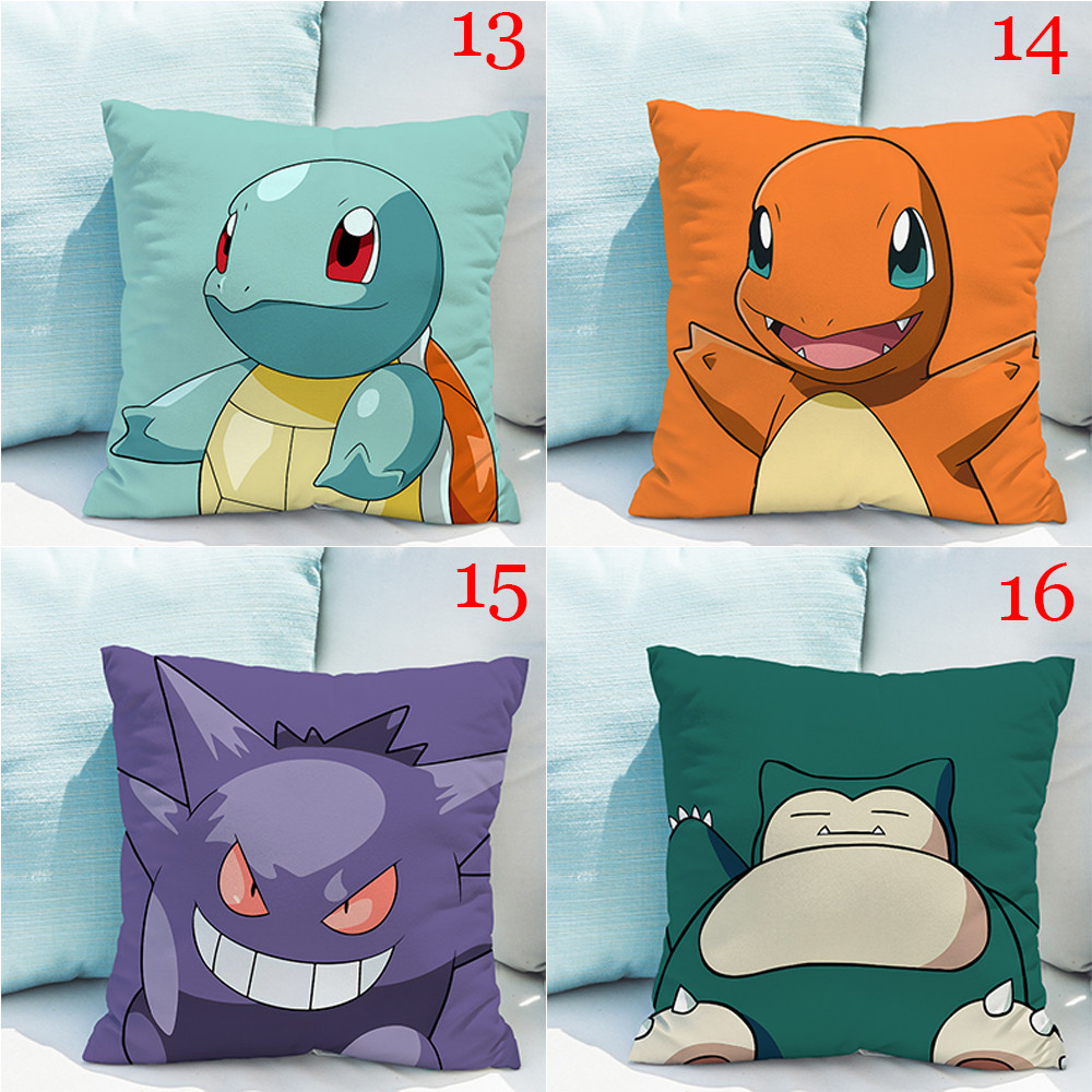 Vỏ Gối Đơn In Hình Pokemon Pikachu Một Mặt Làm Quà Tặng Cho Bé (Không Kèm Lõi)