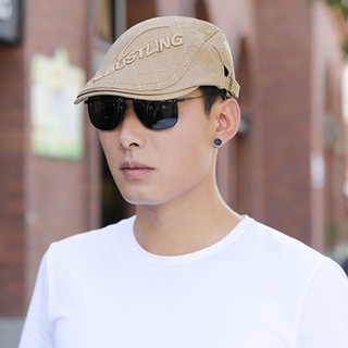 [Còn hàng] Mũ phẳng NOOKSTORY Cabbie, Mũ nồi Cotton chống tia cực tím, Mũ Newsboy thông thường có thể điều chỉnh thời trang mùa hè