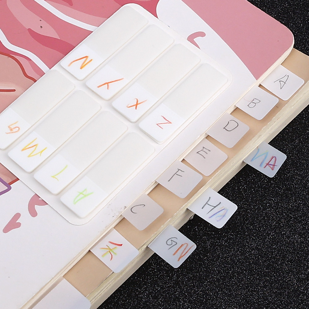 160 / 80 / 40 Tờ Tab Chỉ Số Trong Suốt Màu Trắng - Sổ Ghi Chú Trang Dành Cho Học Sinh - Đồ Dùng Văn Phòng Phẩm Văn Phòng Trường Học - Nhãn Ghi Nhớ Tự Dính