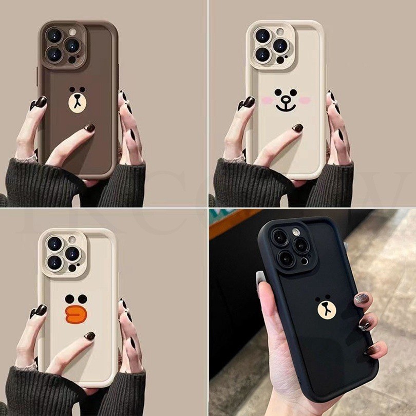 Dành Cho Samsung Galaxy S24 S23 Plus S24 S23 S22 Ultra S23 S20 S21 FE A05 A05S A25 A35 Vỏ Hoạt Hình Gấu Nâu Cony SLY Mềm Mờ
