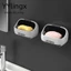 YYlingx Hộp đựng xà phòng thoát nước, có nắp Hộp xà phòng tự dính, Khay đựng xà phòng bằng nhựa treo tường chất lượng Phòng tắm