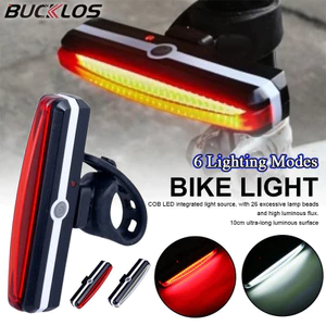 Đèn hậu xe đạp BUCKLOS Chiếu sáng mạnh mẽ Đèn hậu xe đạp Đèn hậu phía sau USB có thể sạc lại Đèn cảnh báo đi xe đạp Một phần