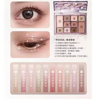 Bảng phấn mắt ZEESEA Ambilight Mười màu Phấn mắt màu đất lâu trôi Matte Pearlescent Glitter Powder không dễ bay