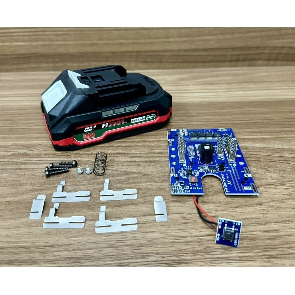 ( 1PD) Vỏ mạch chống sốc 5s 1P Makita chân phổ thông có báo pin 3 led 2 ...