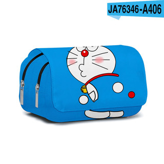 GC9 Doremon Hoạt Hình Dễ Thương Anime Hai Lớp Hộp Đựng Bút Chì Học Sinh Lưu Trữ In Dung Tích Lớn Túi Văn Phòng Phẩm
