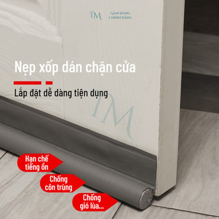 Nẹp Chặn Cửa Bunnies Vỏ Da Bền Đẹp, Hỗ Trợ Cách Âm Ngăn Gió Lùa, Bịt Kín Khe Cửa Chống Chuột Bọ